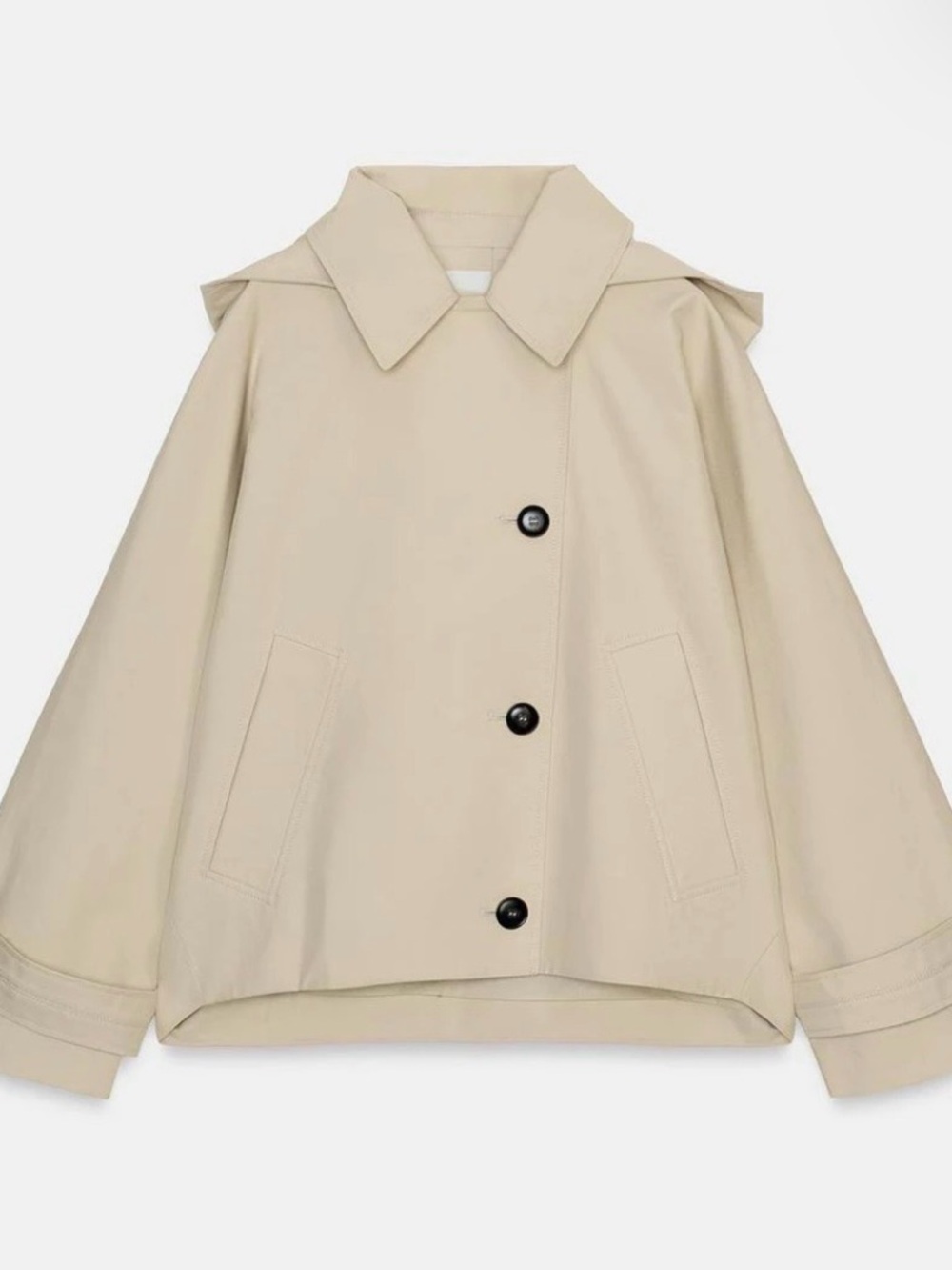 Zara Double-Breasted Trench Coat with  Detachable Faux Fur Collar. NWT size Smal - Picture 5 of 8